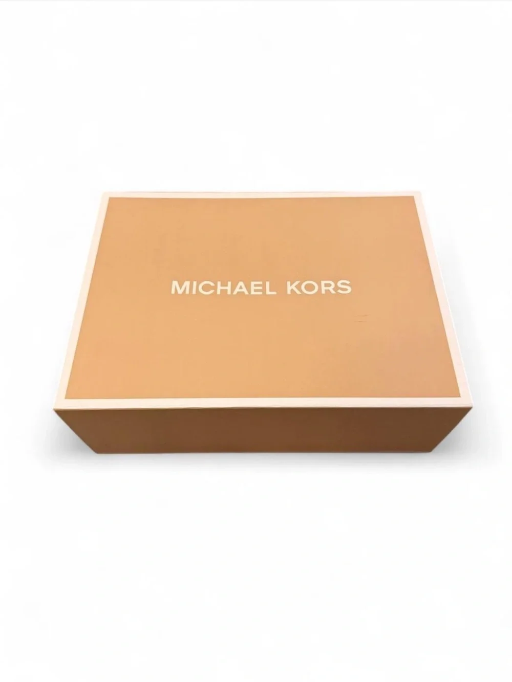 Michael Kors White Crossbody with Black and Gray Center Stripes